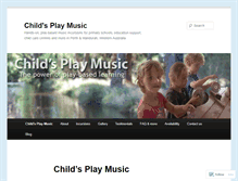 Tablet Screenshot of childsplaymusic.com.au